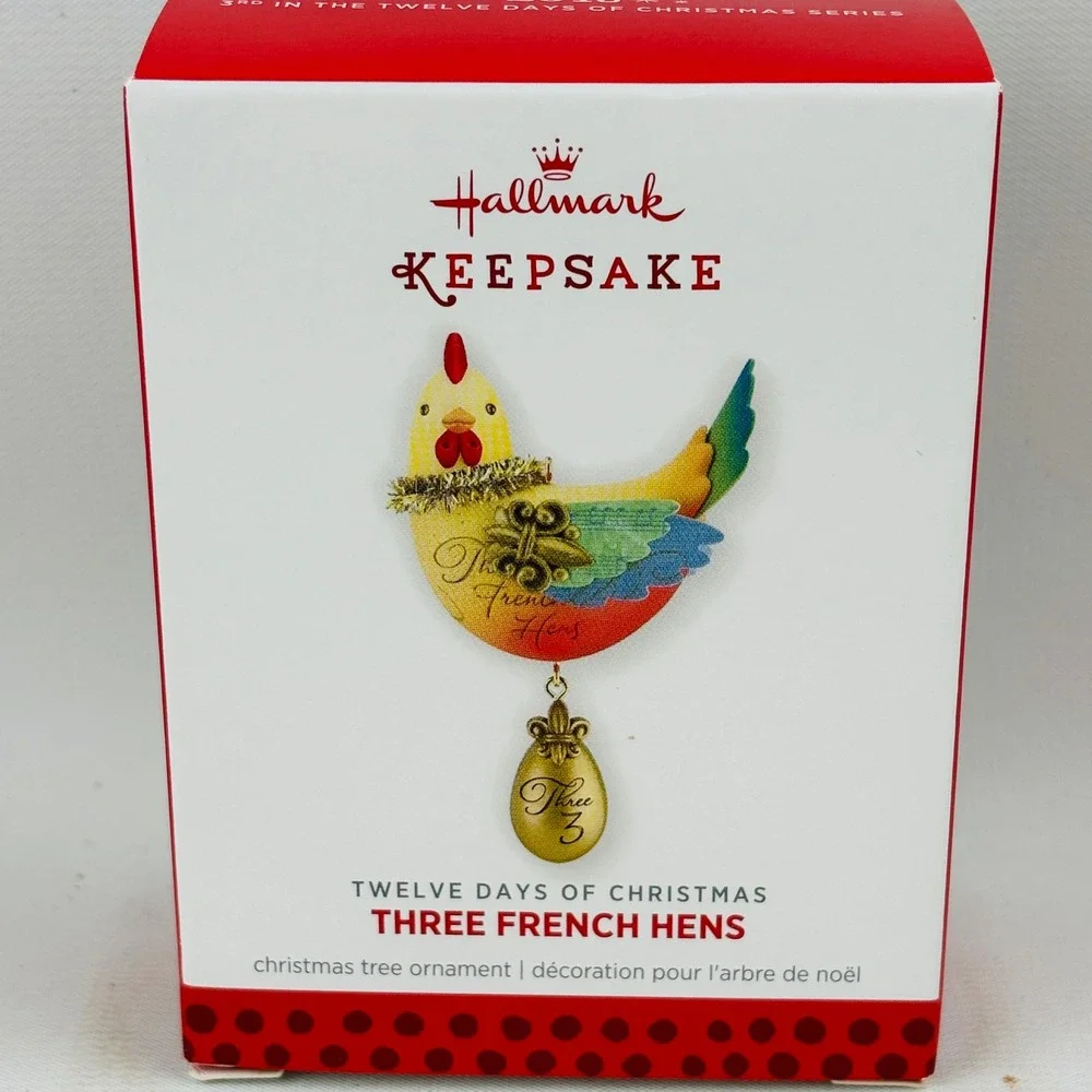 Hallmark Twelve Days of‎ Christmas Three French Hens Keepsake Ornament 2013